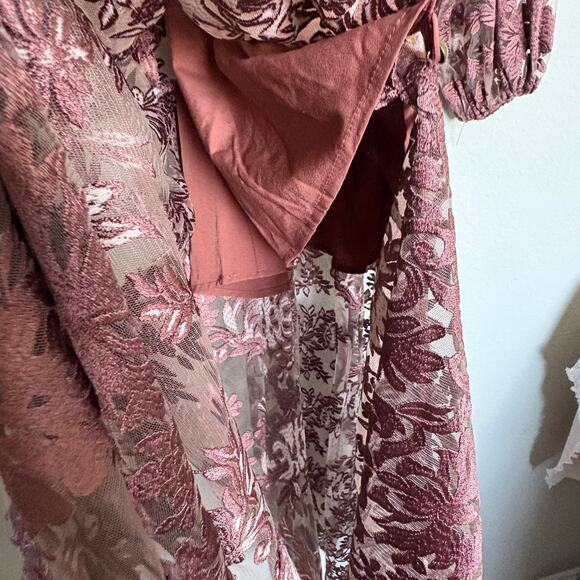 Joyfolie Bellana Dress Unconventional Lace NWT Sm Boho Western Romance SoftGirl - Picture 11 of 15